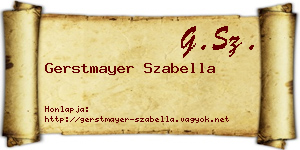 Gerstmayer Szabella névjegykártya